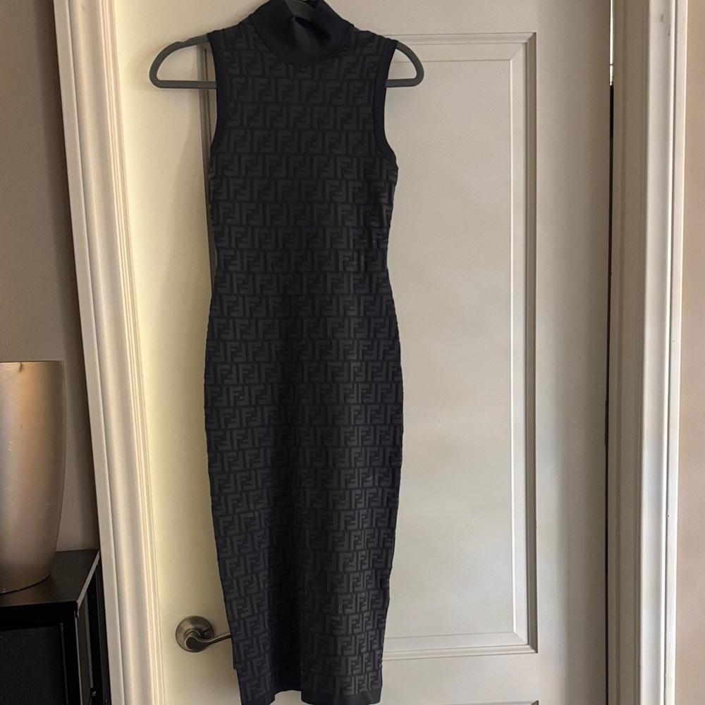 Authentic Fendi mock turtle neck dress